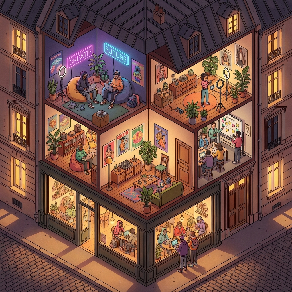 La vie dans le building Selfles